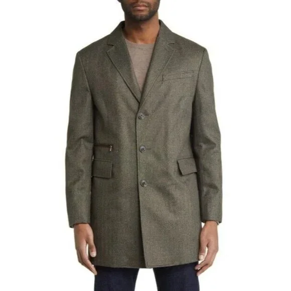 Hart Schaffner Marx Rodney Water Resistant Tech Flannel Raincoat Jacket Medium M - Picture 3 of 4